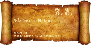 Németh Mikes névjegykártya