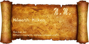 Németh Mikes névjegykártya